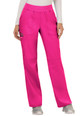 Revolution by Cherokee Workwear Women's Elastic Waistband Cargo Pull-On Scrub Pant In Electric Pink