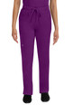 HH Works by Healing Hands Women's Rebecca Drawstring Flare Scrub Pant In Eggplant