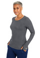 Purple Label by Healing Hands Women's Mackenzie Solid Under scrub In Heather Grey