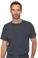 RothWear by Med Couture Cadence Men's Scrub Top 7478 in Pewter