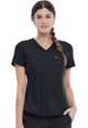 FORM by Cherokee Women's V-Neck Tuckable Top CK819 in Black