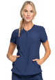 Cherokee Infinity Zip Front V-Neck CK810A in Navy