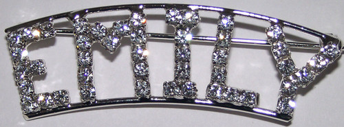 EMILY crystal name pin