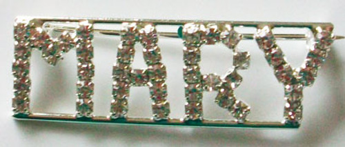 MARY crystal name pin