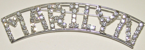 MARILYN crystal name pin