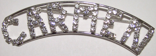 CARMEN crystal name pin