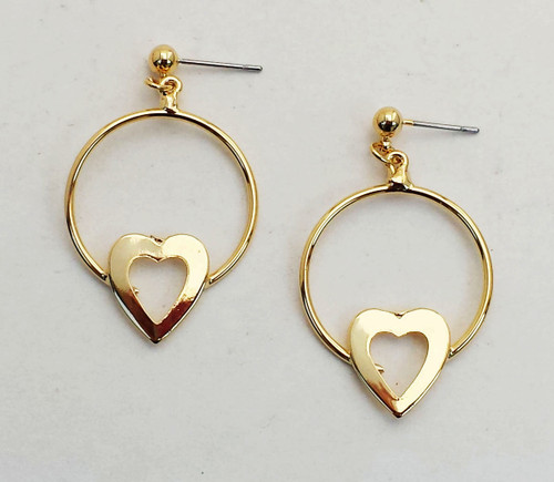 Hoop earrings/heart