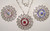 Filigree necklace with 3 options for color of crystals