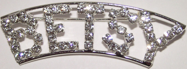 BETSY crystal name pin