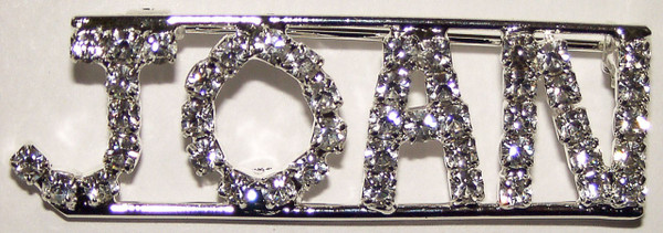 JOAN crystal name pin