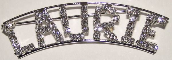 LAURIE crystal name pin
