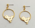 Hoop earrings/bird