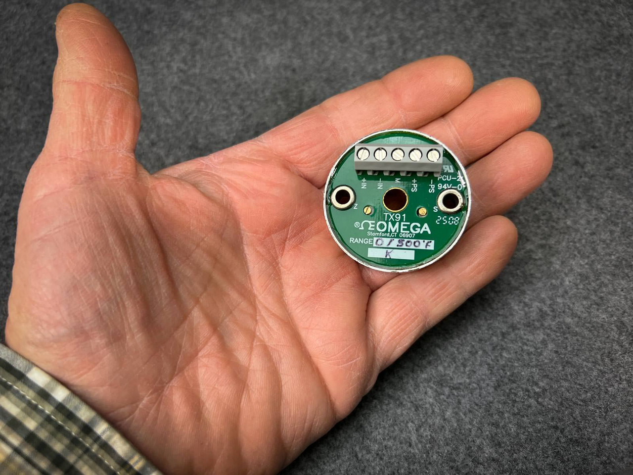 Omega TX91K4 Thermocouple Temperature Transmitter, 0500 Degrees Fahrenheit P22043