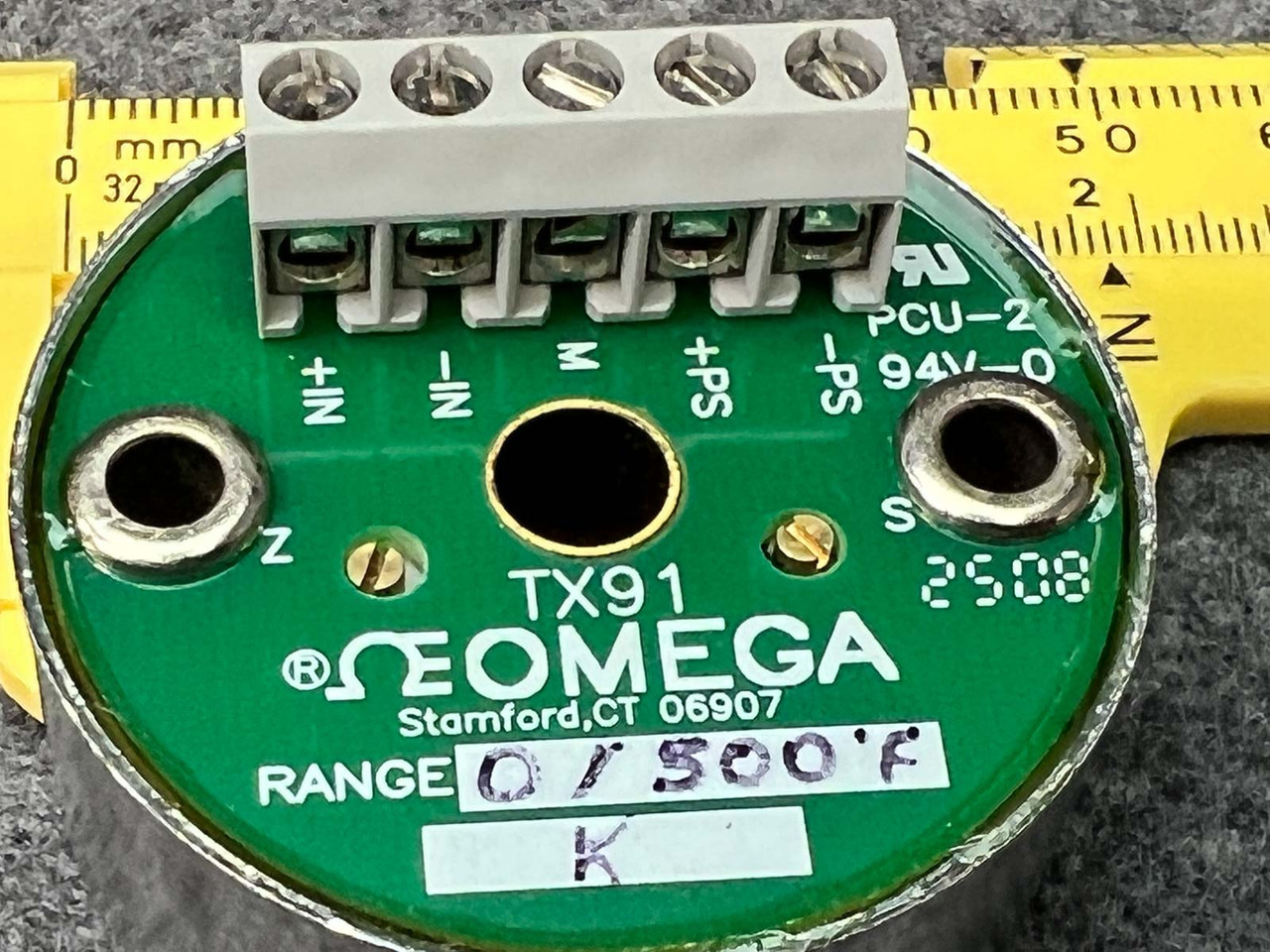 Omega TX91K4 Thermocouple Temperature Transmitter, 0500 Degrees Fahrenheit P22043