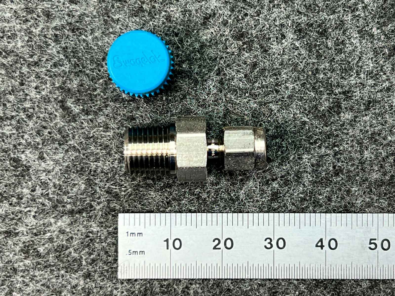 SS 810 3 8TMT Swagelok Tube Fitting, Male Run Tee, 1/2 In. Tube OD X 1 In Male Npt X 12 In Tube Od - Foto 13