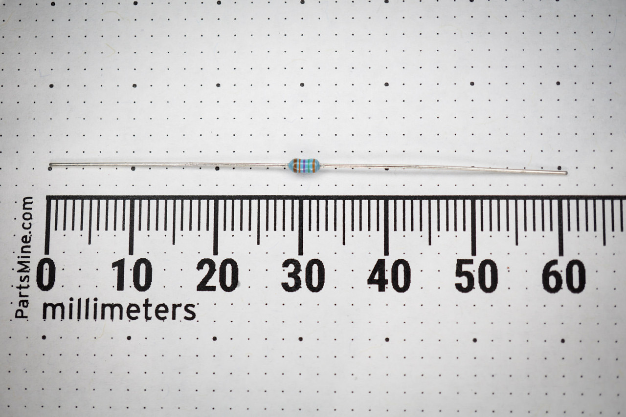 20 pcs, Beyschlag 357K Ohm Metal Film Resistor, 1/8W, 1%, Through Hole ...