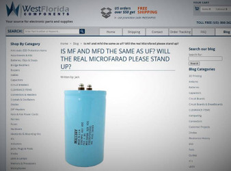 Capacitors - Guess which MF means what? MYSTERY SOLVED!