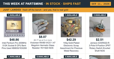 Pentium Pro ceramic, 140g gold scrap & fresh bench oddities