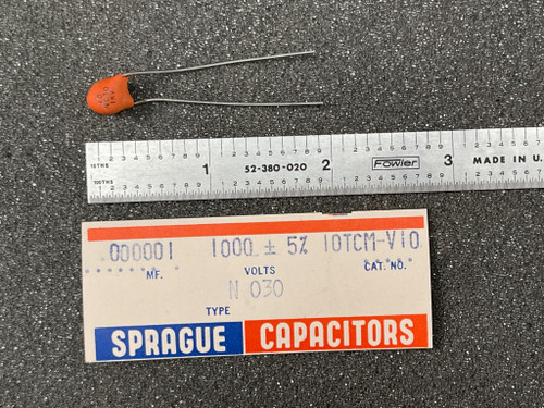 Sprague 10TCM-V10 Ceramic Disk Capacitor, 1MF, N30 type, 1KV - PartsMine.com