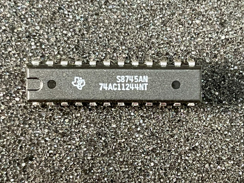 Marked S8745AN and 74AC11244NT, all 24 pins straight, no oxidation or damage visible.