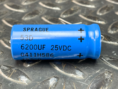 Sprague 53D 6200UF, 25VDC, Electrolytic Capacitor, Aluminum Film, Axial Lead - PartsMine.com