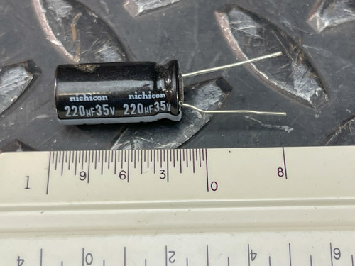 Nichicon 35V 220uF Aluminum Electrolytic Capacitor - PartsMine.com