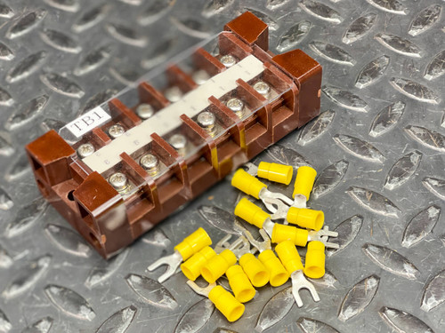 ObtainSurplus 660V, 60A Vintage 12-Post, Panel-Mount Barrier Strip Terminal Block with Screw Terminals - PartsMine.com ObtainSurplus 660V, 60A Vintage 12-Post, Panel-Mount Barrier Strip Terminal Block with Screw Terminals - PartsMine.com