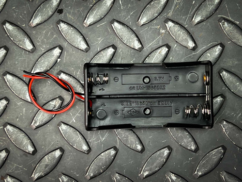 DIY 18650 Battery Holder with Wire Leads, 2-Cell - PartsMine.com