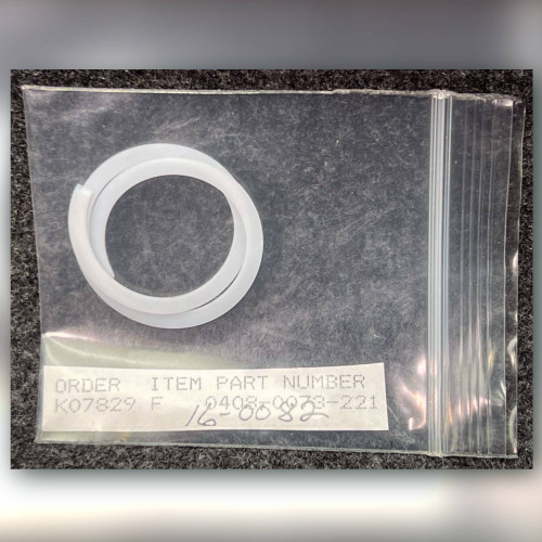 LMI Milton Roy 0408-0073-221 PTFE spiral backup ring in labeled resealable poly bag