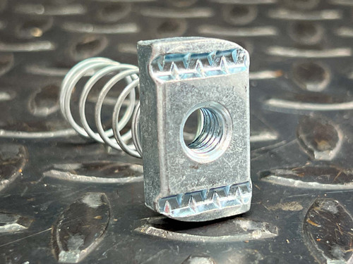 3/8" Zinc Channel Spring Nut for Unistrut - W22018 | PartsMine.com