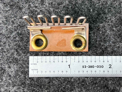 Federal Pacific F3.15 heater element base showing two brass eyelets and five wire loop tops.