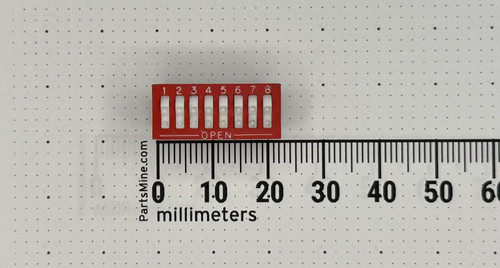 Grayhill B90 Series DIP Rocker Switch, SPST 8-Position, 76SB08S - A23069 | PartsMine.com