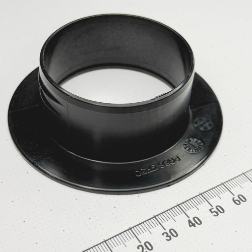 Webasto 1320923A D60 duct flange, side angle, collar and PA66 GF30 marking, millimeter rule