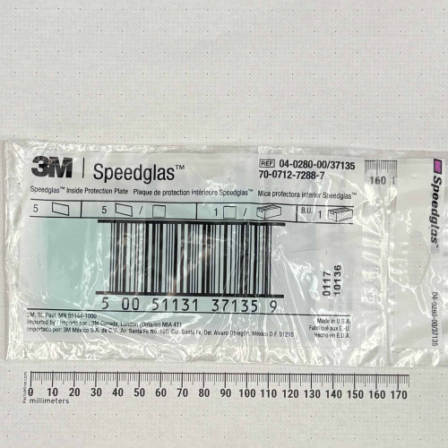 Sealed 3M Speedglas 04-0280-00 inside protection plate 5-pack on PartsMine millimeter ruler