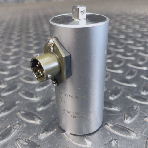 Norbar 5000-2ETS torque transducer upright, six-pin connector at left, square drive on top