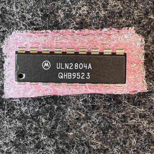 Top view of Motorola ULN2804A DIP-18 integrated circuit showing printed markings.