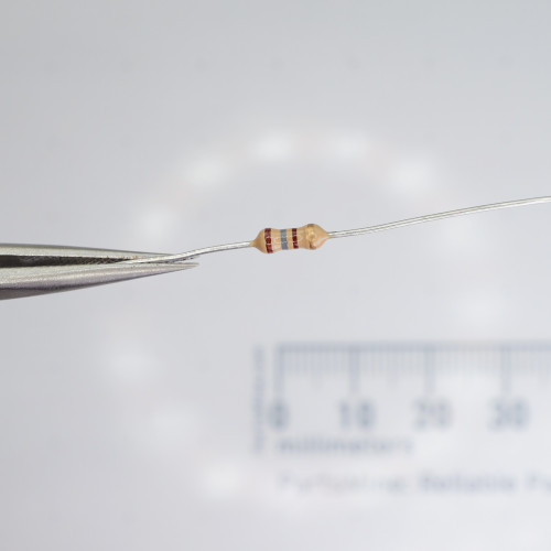 UNBRANDED 180 ohm 0.25W axial lead resistor with brown-grey-brown-gold color bands.