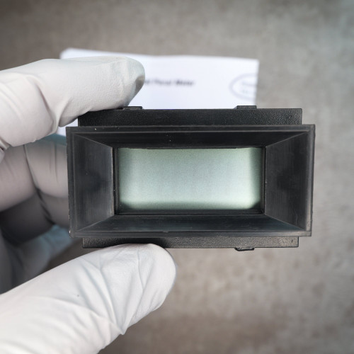 Front view of C+C PM129B 3-1/2 digit LCD panel meter.
