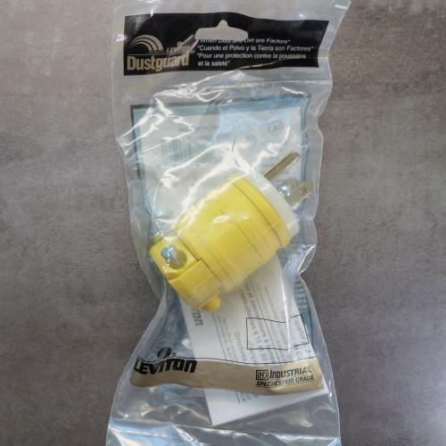 Leviton 1447 plug sealed in original Dustguard retail bag.