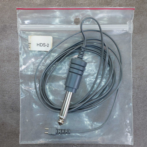 Audio Implements HDS-2 cable in clear zip bag with 1/4-inch plug.