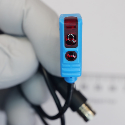 Front optical face of Sick WL2S-F211 miniature sensor.