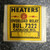 Yellow box end label reading HEATERS, OVERLOAD RELAY, BUL. 7322, catalog number L180