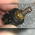 Shaft end of Helipot 7266 with brass bushing, hex nut, lockwasher and three solder terminals