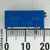 Blue 3069P trimmer printed 500 and 50 ohm beside a millimeter scale for size