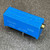 Angled view of the blue trimmer with printed 3069P, 50 ohm, 500 and molded TRIMPOT top