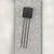PN4250 TO-92 transistor on light foam photo background, three straight full-length leads visible