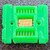 Gold ceramic flat-pack body marked SN7400 and date code 6808A, with gold-plated leads. Minor surface patina visible on package face.