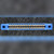 Top view of Methode Electronics MP-0100-18-DP-1 card edge connector slot and contact pins.