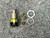 Cole Hersee 8706 momentary push button switch with hex nut, washer and three brass screws