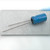 Xicon 100uF 16V radial capacitor from the lead end, both leads bright and clean, splayed apart